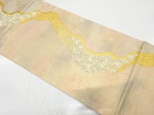 引箔　道長取りに唐花・古典柄織り出し　袋帯